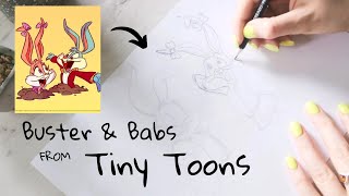 Buster & Babs (Tiny Toons) | Speed Sketching ✏️ Buster & Babs (Tiny Toons) | Speed Sketching ✏️
