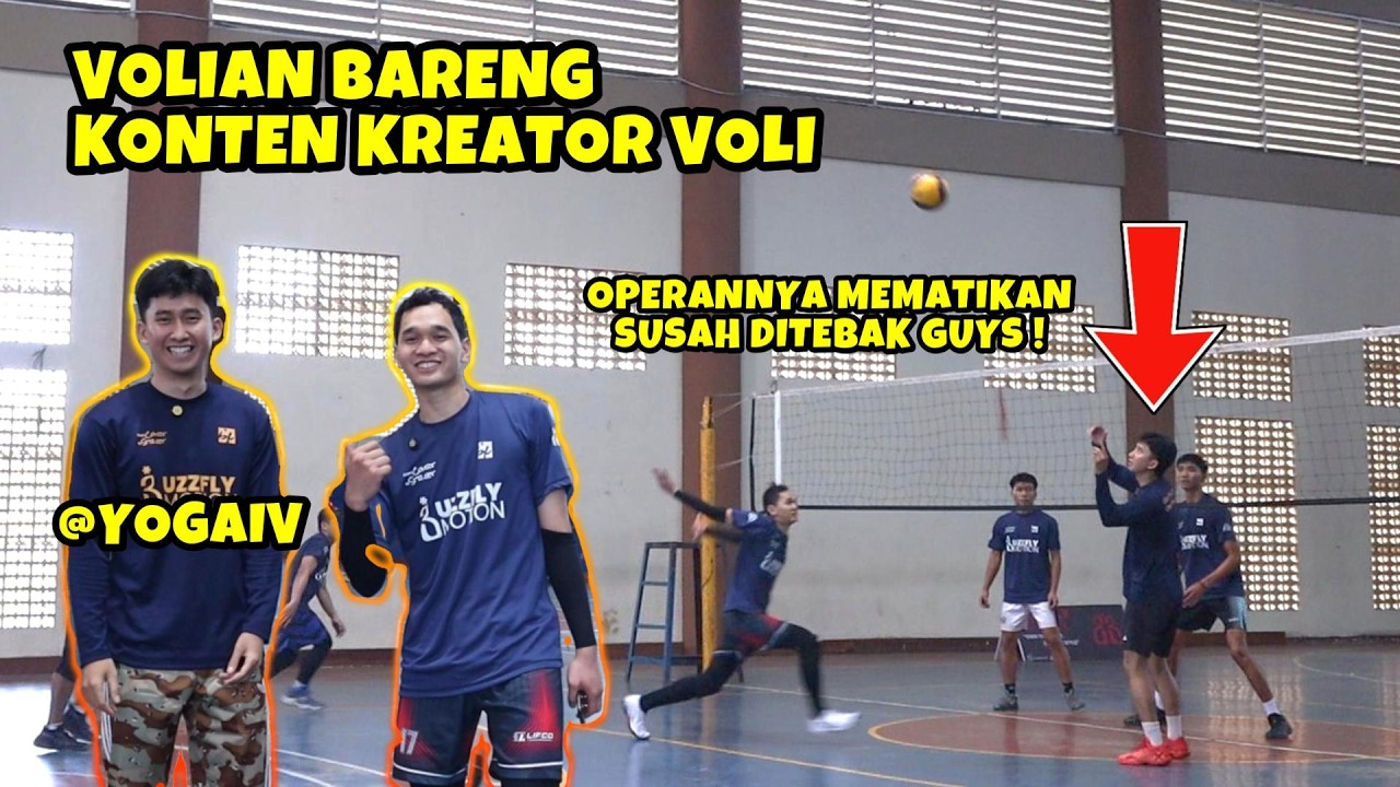 Main Voli Bersama Yogaiv - Konten kreator Voli Tiktok & Instagram #volly  #volitarkam #voli #haikyuu