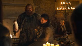 Game of Thrones 8x04 Jon snow and Everyone celebrates Party after defeat of Night King Scene Resimi