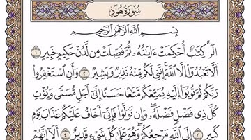 تكرار الوجه الأول من سورة هود كل آية ٣مرات للشيخ فارس