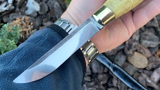 Финский нож «Лесоруб» из стали n-690 нож после перерыва.