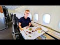 BEST FLIGHT EVER! Alone in Lufthansa First Class | 747-8 | Frankfurt - Bangalore