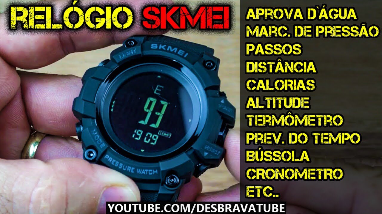 Relógio Tático (Tipo G-Shock) por menos de R$ 90,00 - Função bussola,  passos, altímetro etc. - YouTube