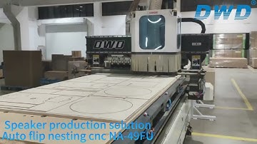 Auto load and unload  nesting cnc router machine with auto flip function