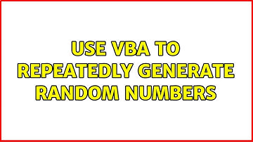 Use VBA to repeatedly generate random numbers (4 Solutions!!)