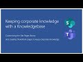 Teams  sharepoint for a maths faculty  03 knowledgebase for keeping corporate knowledge