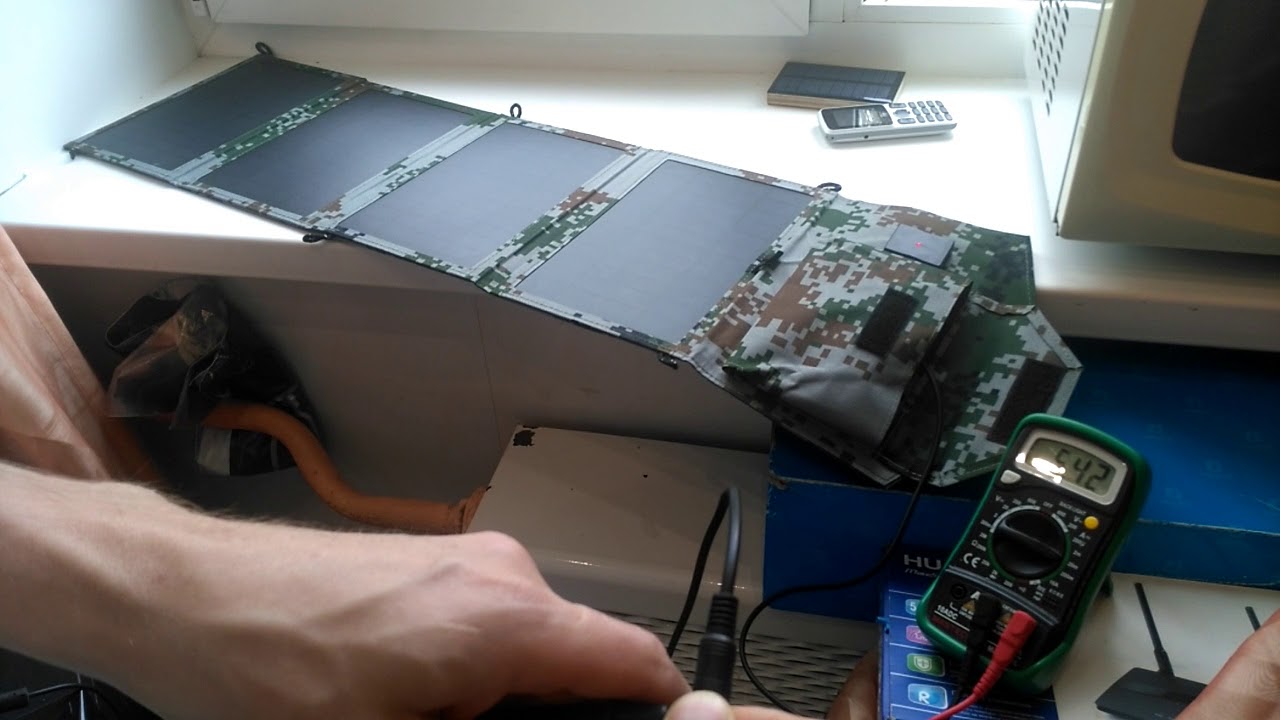 Тест солнечной батареи/Solar panel test