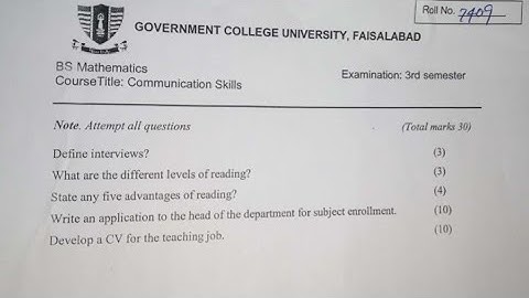 Gcuf final past papers of Bs math 3rd semester