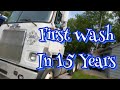 First Wash in 15 Years Cabover White GMC Volvo