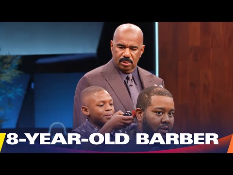 Steve Gets Roasted by an 8-Year-Old Barber! | Steve Harvey