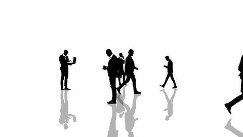 Business People Silhouettes Moving Towards the Camera. Seamlessly Loopable Animation. | Motion