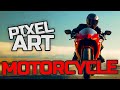 MOTORCYCLE Pixel Art Drawing Tutorial | Рисунки по клеточкам
