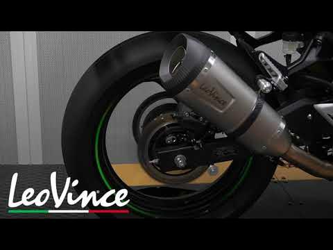 LeoVince 14379EBN LV One Evo Black Edition Exhaust for Kawasaki 650 models