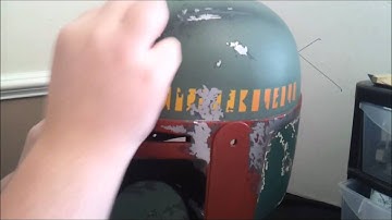 Boba Fett helmet: Episode 24, Weathering and Topical Damage