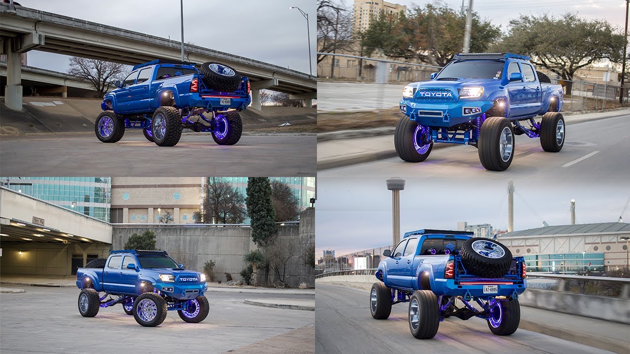 A Very Unique Lifted SEMA TOYOTA cruises In San Antonio Texas