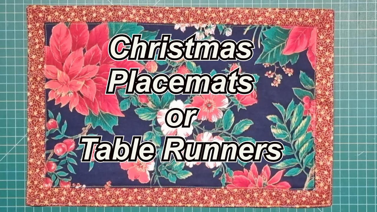 DIY How to sew a Christmas table runner. Quick and easy Xmas placemats ...