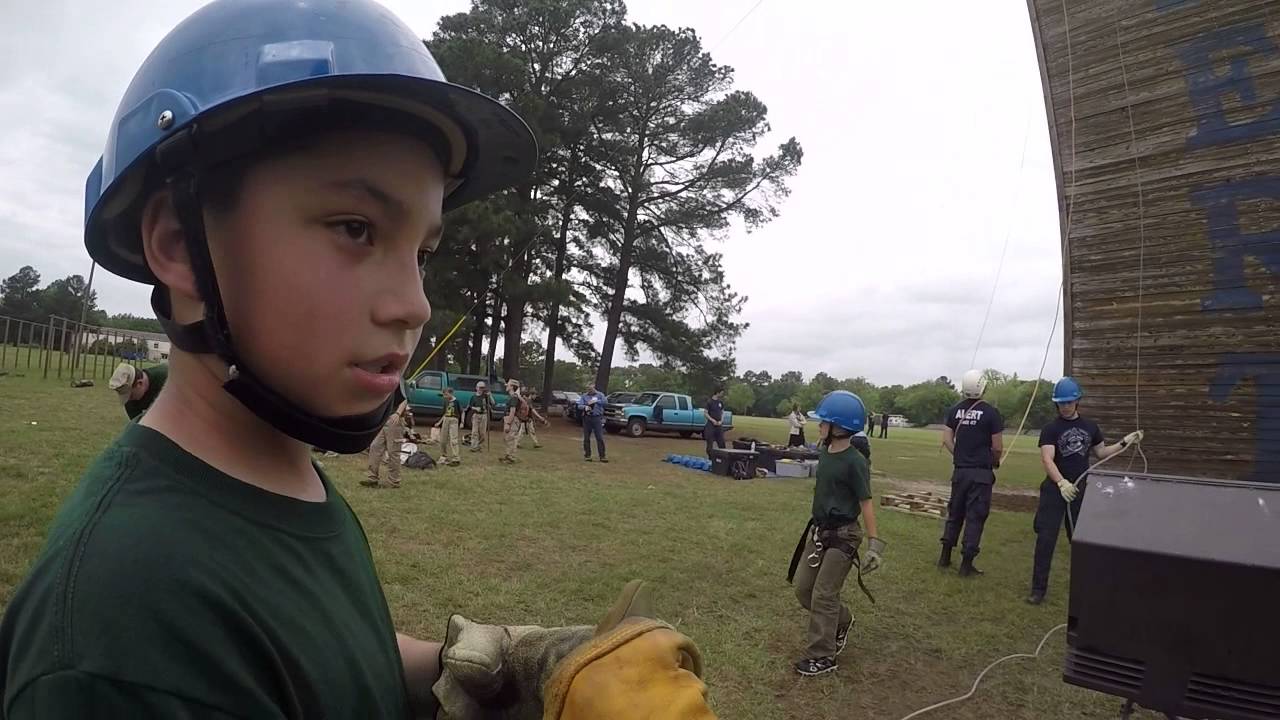 Young Men repelling at Alert Cadet Challenge last year - YouTube