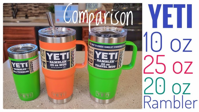 NEW YETI Ramblers with Straw Lid & Handle 35, 30, 25 oz Tumblers Comparison  