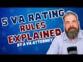 5 VA Rating Rules Every Veteran Needs to Know