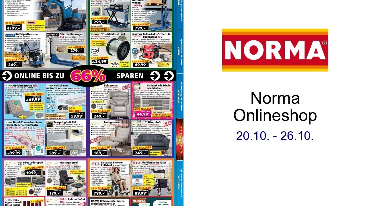 Norma Onlineshop 20.10. - 26.10.
