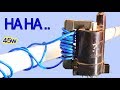 How to light a lightbulb 220v with a battery, inverter 12v to 220v 40w simple from Flyback