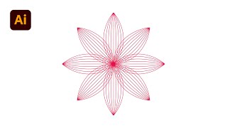 Simple Flower Logo Design With Blend Tool In Adobe Illustrator