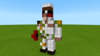Minecraft Tutorial: How To Make a Cute Iron Golem Statue