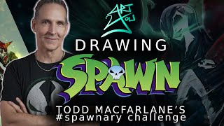 SPAWN ART | Todd McFarlane & Image Comics | Drawing Spawn for #spawnuary comic book cover challenge