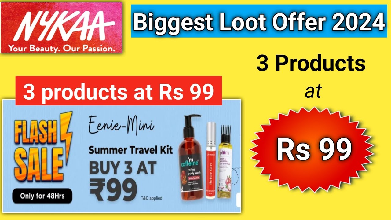 Nykaa 3 Product Rs 99 Ll Nykaa Coupon Code 2024 L Nykaa Coupon Code L extra-rs-500-nykaa-coupon-code-2023-nykaa-offer-deal-today