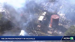 LIVE | LiveCopter 3 is over a fire on prison property in Vacaville