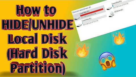 How to Hide/Unhide any Local Disk (Hard Disk Partition) | Full Tutorial (Hindi)