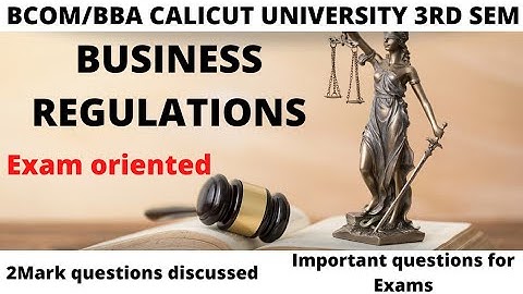 Calicut university/Business regulations /2 mark important question/exam oriented/part 1/discussion