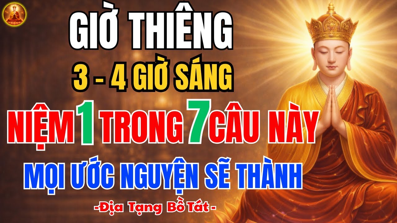Địa Tạng Bồ Tát Dạy ✨ 3–4h Sáng Là Giờ Thiêng – Niệm 7 Câu Mở Cửa Phước Báu