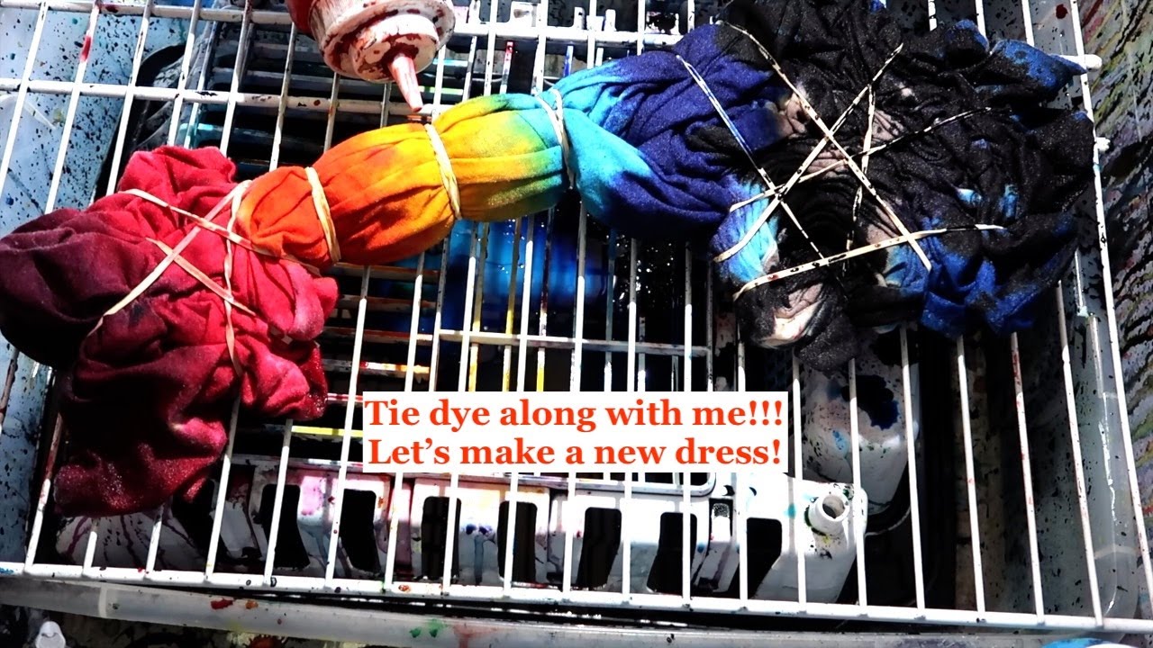 Tie Dye Along with Me! Let's Make a New Dress!!