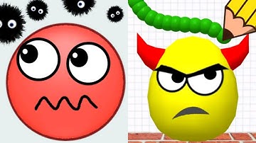 Hide Ball : Brain Teaser Games vs Draw To Smash : Logic Puzzle Live Stream Gameplay