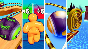 Going Balls vs Tall Man Run vs Rollance vs Spiral Roll - All level gameplay Android, IOS