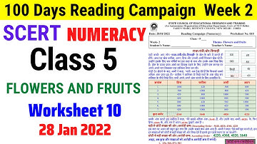 Class 5 Maths NUMERACY Week 2 Worksheet 10 | Class 5 Reading Campaign Week 2