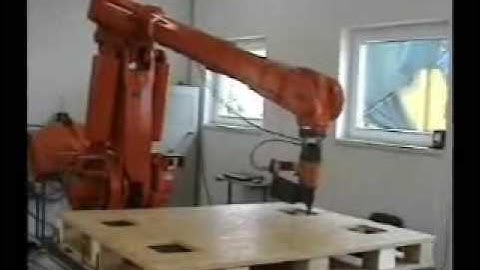 Global Robots Used ABB IRB 6400 Industrial Robot in Nailing Application