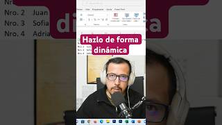 Cómo insertar una numeración de datos dinámica en Excel con textos