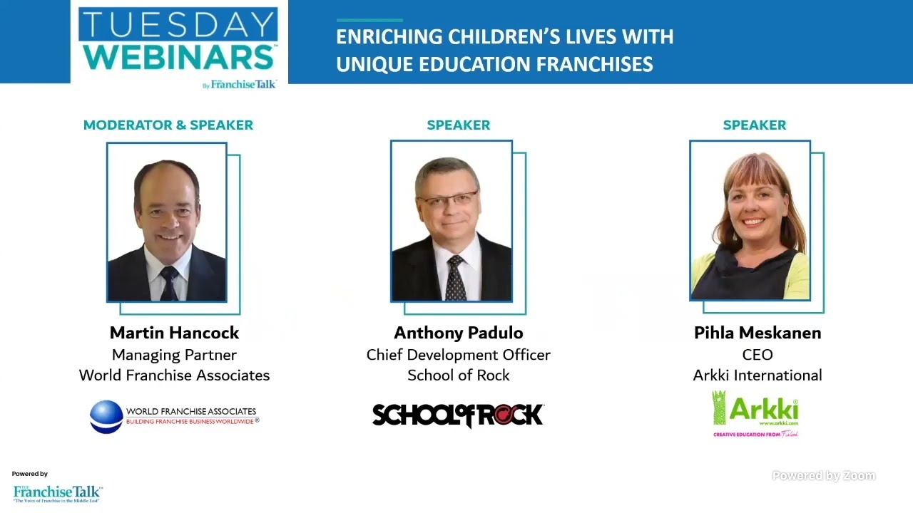 Tuesday Webinar: Enriching Children’s Lives with Unique Education Franchises