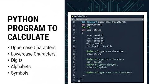 Python program to calculate number of  uppercase,lowercase, alphabet,digit and symbol in string 