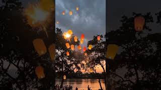 GLOWING LANTERNS on HIMALAYAN RIVER Himalayas #asmr #travel