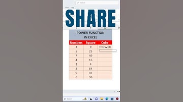 Power Function In Excel #short #shorts #shortvideo #shortsvideo #youtubeshorts #viral #ytshorts #yt