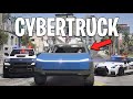 I became a getaway driver in a cybertruck on gta 5 rp