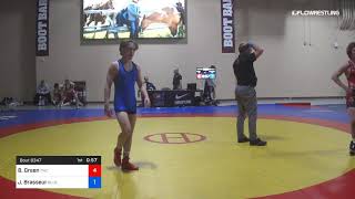 57 Kg Cons 32 2 Broderick Green Tiger Wrestling Club Vs Jacob Brasseur Blue Chip Wrestling Club