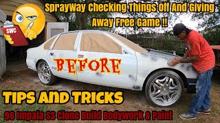 How To Do Auto Bodywork & Prime A Car For Paint  Metal Repair Welding Blocking Priming  Impala SS