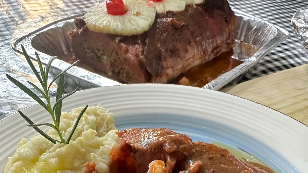 ROLLO DE CARNE  RELLENO EN SALSA DE CIRUELA!