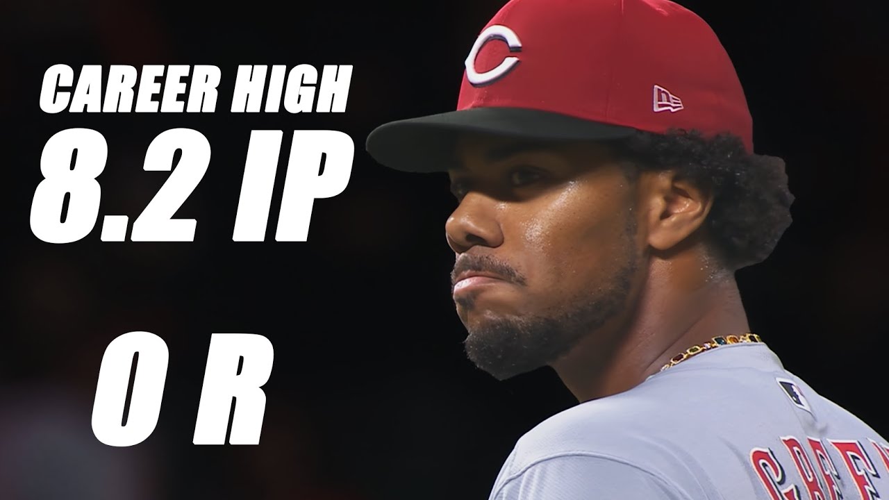Hunter Greene Throws Career High 8.2 Shutout Innings vs Giants!