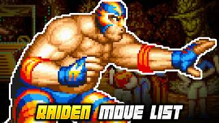RAIDEN MOVE LIST - Fatal Fury: The Battle of Destiny (Fangame)
