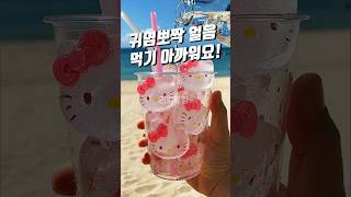 귀염뽀짝 얼음먹기 아까워요! #키티얼음 #귀여움폭발 #홈카페감성 #얼음도꾸안꾸 #헬로키티굿즈